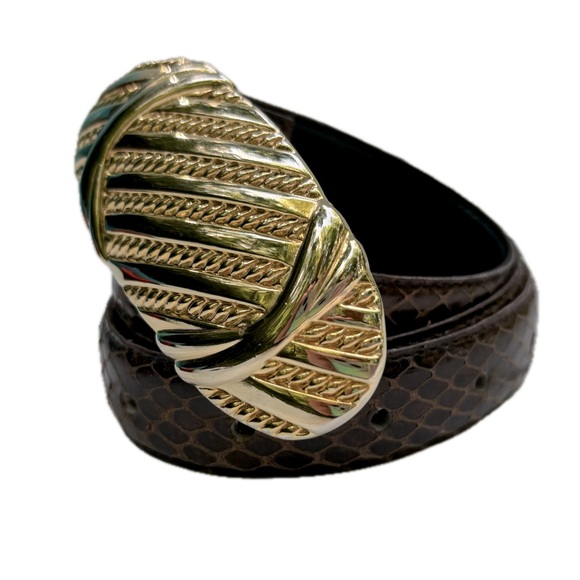 Genuine reptile leather belt by the Leather Shop - Picture 1 of 5
